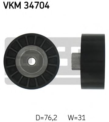 Medløberhjul, multi-V-rem VKM 34704