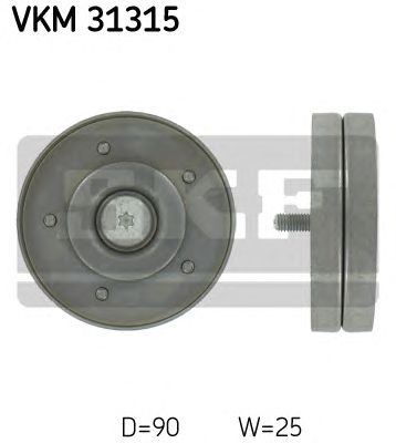 Deflection/Guide Pulley, v-ribbed belt VKM 31315
