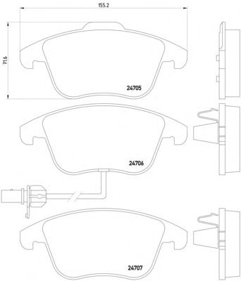 Brake Pad Set, disc brake MDB2952