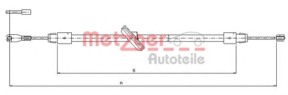 Cable, parking brake 10.9457