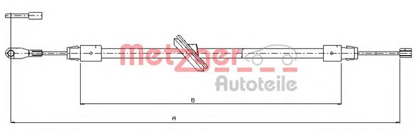 Cable, parking brake 10.9514