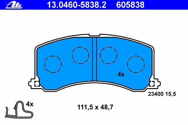 Brake Pad Set, disc brake 13.0460-5838.2