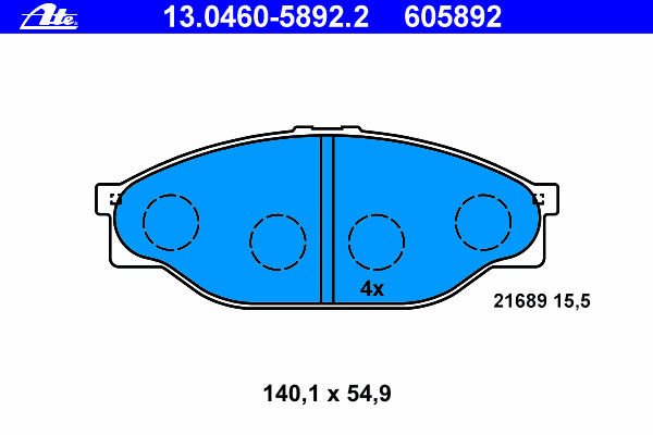 Brake Pad Set, disc brake 13.0460-5892.2