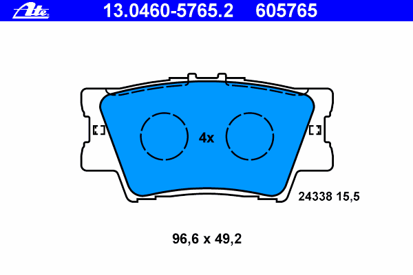 Brake Pad Set, disc brake 13.0460-5765.2