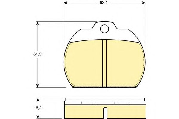 Комплект тормозных колодок, дисковый тормоз 6105911