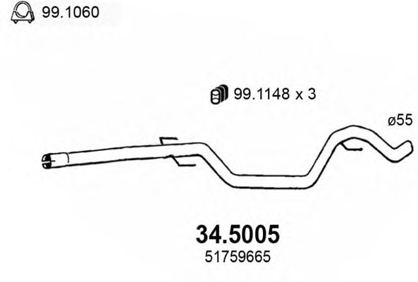 Exhaust Pipe 34.5005