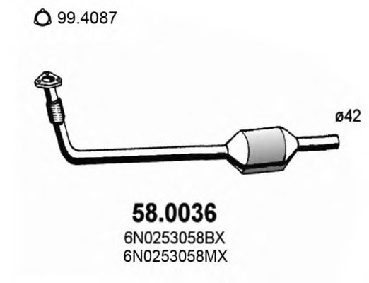 Catalytic Converter 58.0036