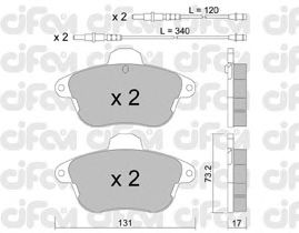 Brake Pad Set, disc brake 822-184-1