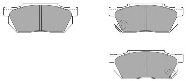 Комплект тормозных колодок, дисковый тормоз FBP-0554