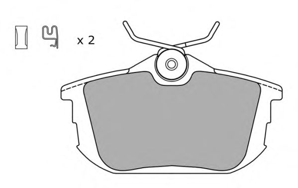 Kit de plaquettes de frein, frein à disque FBP-1052