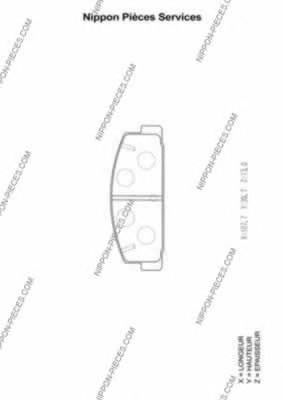 Комплект тормозных колодок, дисковый тормоз M361A02