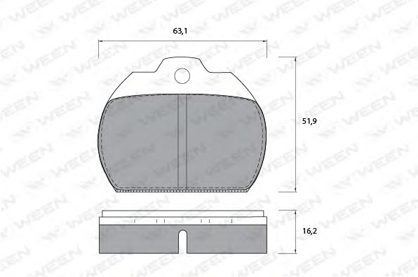 Комплект тормозных колодок, дисковый тормоз 151-1090