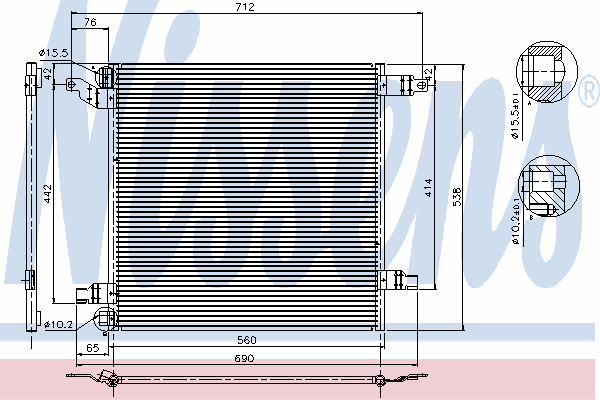 Condensator, airconditioning 94568