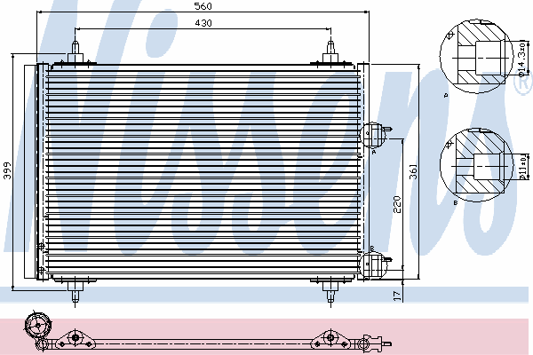 Condensador, ar condicionado 94570