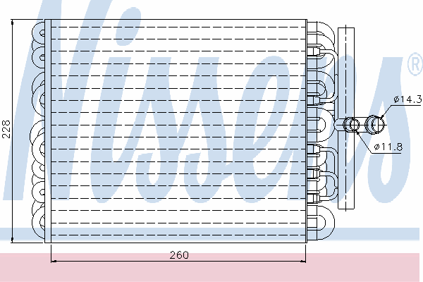 Evaporator, air conditioning 92091