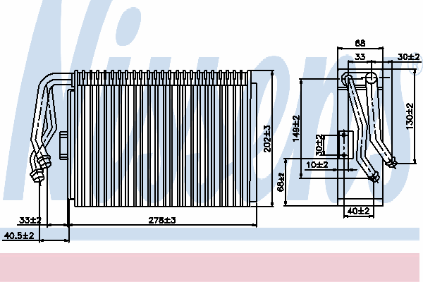 Evaporator, air conditioning 92097