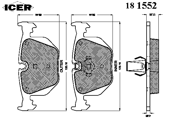 Brake Pad Set, disc brake 181552