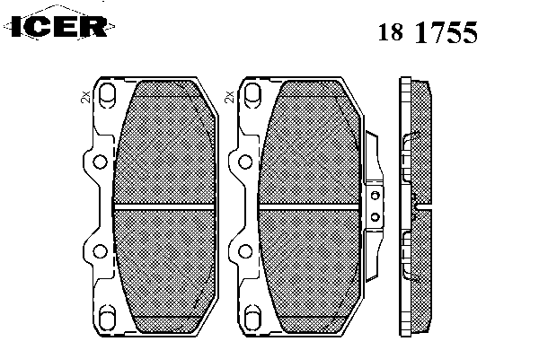 Brake Pad Set, disc brake 181755