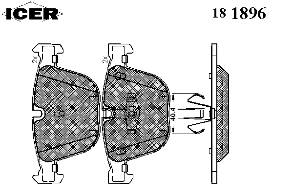 Kit de plaquettes de frein, frein à disque 181896