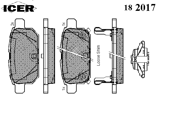 Brake Pad Set, disc brake 182017