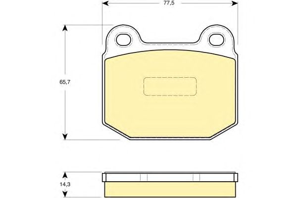 Комплект тормозных колодок, дисковый тормоз 6114932