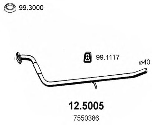 Exhaust Pipe 12.5005