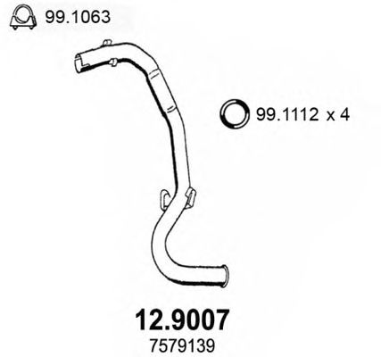 Exhaust Pipe 12.9007