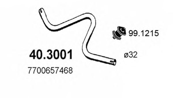 Exhaust Pipe 40.3001