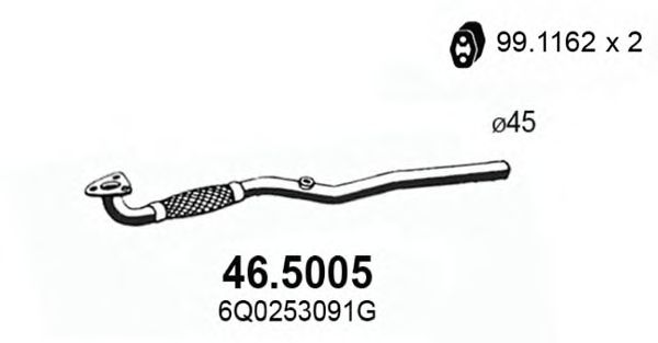 Exhaust Pipe 46.5005