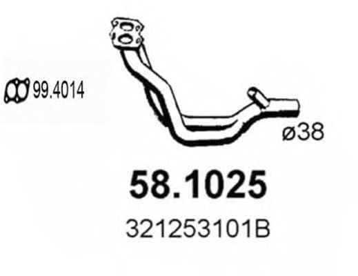 Exhaust Pipe 58.1025