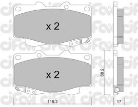 Brake Pad Set, disc brake 822-129-1