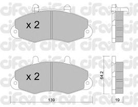 Brake Pad Set, disc brake 822-194-1