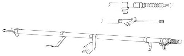 Cable, parking brake TO02204