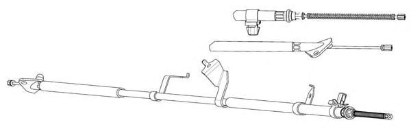 Cable, parking brake TO02213