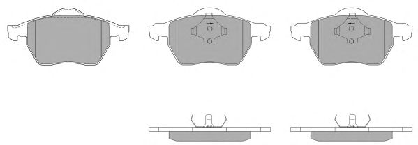 Kit de plaquettes de frein, frein à disque FBP-0869
