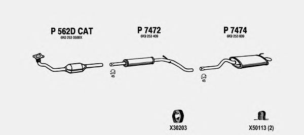 Exhaust System VW272