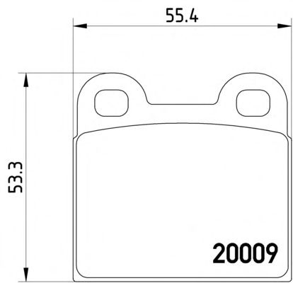 Комплект тормозных колодок, дисковый тормоз 2000906