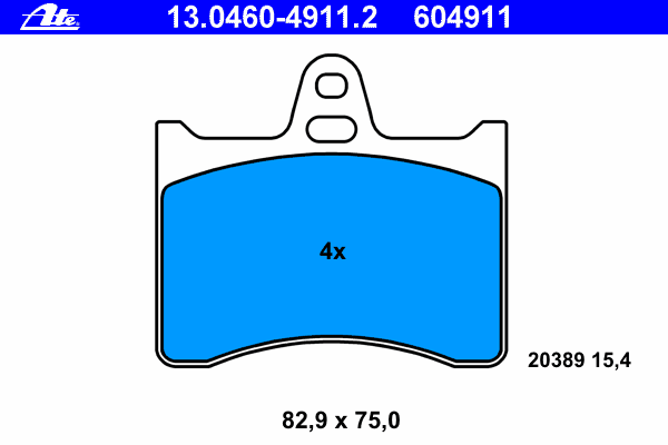Комплект тормозных колодок, дисковый тормоз 13.0460-4911.2