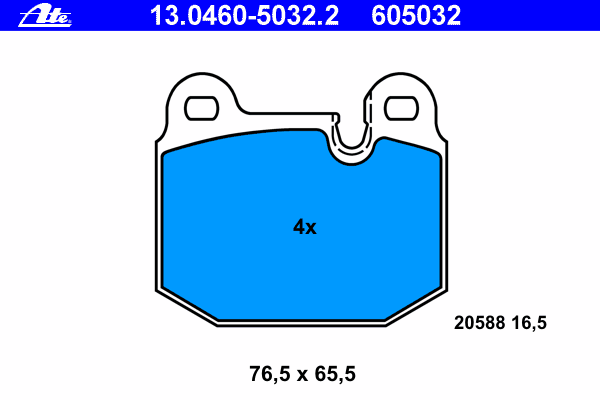 Brake Pad Set, disc brake 13.0460-5032.2