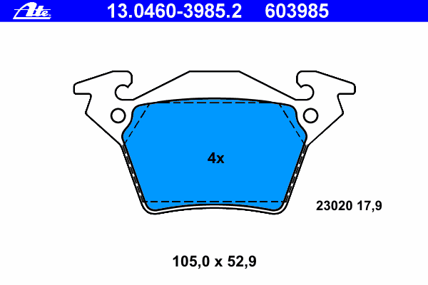 Brake Pad Set, disc brake 13.0460-3985.2