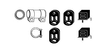 Mounting Kit, exhaust system 82 21 6834