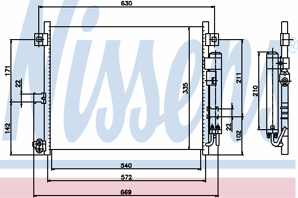 Condensator, airconditioning 94949