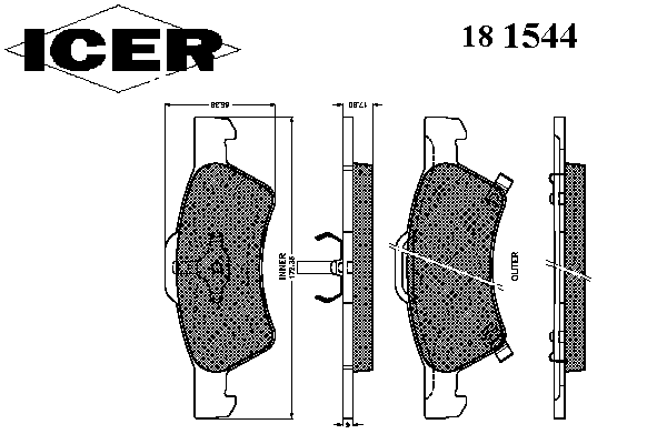 Brake Pad Set, disc brake 181544