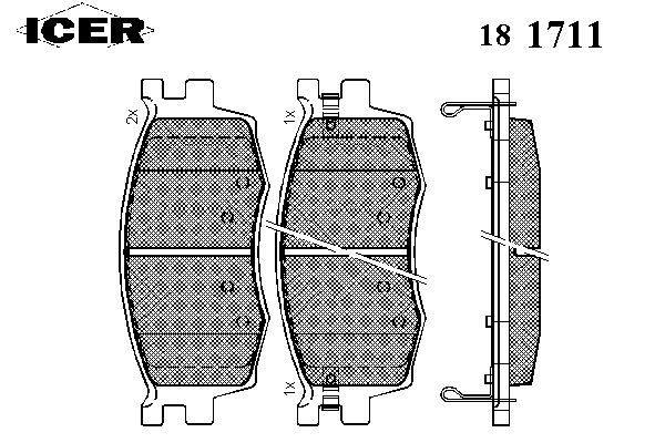Brake Pad Set, disc brake 181711
