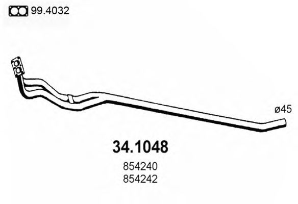 Exhaust Pipe 34.1048