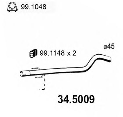 Exhaust Pipe 34.5009