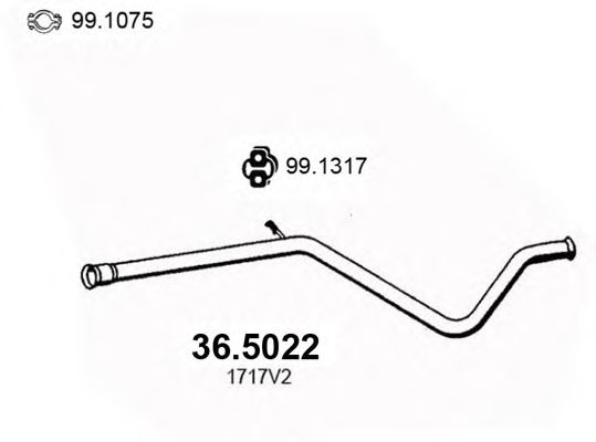 Exhaust Pipe 36.5022