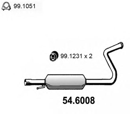 Middle Silencer 54.6008
