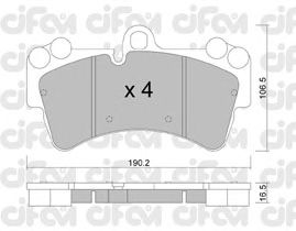 Brake Pad Set, disc brake 822-654-0
