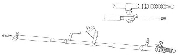 Cable, parking brake TO02203